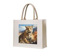 NABEAR Leopard In Search Of Prey Sac fourre-tout en toile écologique réutilisable pour femme