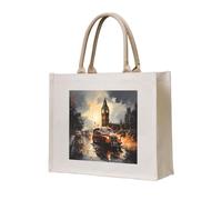 NABEAR London Color Taxi Sac fourre-tout en toile - Sac de courses réutilisable respectueux de l'environnement pour femme