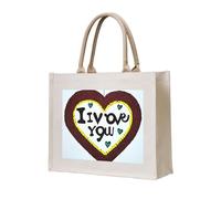 NABEAR Love Confessions Sac fourre-tout en toile - Sac de courses réutilisable respectueux de l'environnement, sac à bandoulière pour femme