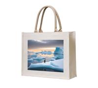 NABEAR Penguin Antarctica Ice Sac fourre-tout de transport en toile - Sac de courses réutilisable respectueux de l'environnement, sac à bandoulière pour femme