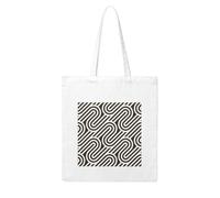 NABEAR Sac à provisions en toile à texture incurvée noire, réutilisable, respectueux de l'environnement avec imprimé sac fourre-tout pour femme