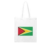 NABEAR Sac à provisions en toile avec motif drapeau de la Guyane, réutilisable, respectueux de l'environnement avec imprimé pour femme