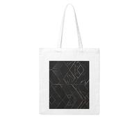 NABEAR Sac à provisions en toile marbrée noire réutilisable et écologique avec imprimé sac fourre-tout pour femme