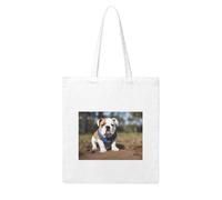 NABEAR Sac à provisions en toile motif bouledogues anglais - Réutilisable, respectueux de l'environnement - Avec imprimé - Pour femme