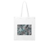 NABEAR Sac à provisions en toile transparente avec motif feuilles de palmier, réutilisable, respectueux de l'environnement avec imprimé sac fourre-tout pour femme