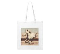 NABEAR Sac cabas en toile motif cheval cabré - Réutilisable et respectueux de l'environnement - Avec imprimé - Sac fourre-tout pour femme