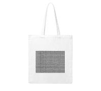 NABEAR Sac de courses en toile noire motif pied-de-poule, réutilisable, respectueux de l'environnement avec imprimé sac fourre-tout pour femme