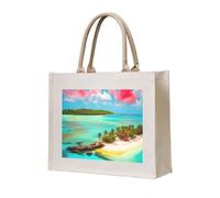 NABEAR Sac de transport en toile de paysage des Caraïbes - Sac de courses réutilisable respectueux de l'environnement, sac à bandoulière pour femme