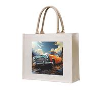NABEAR Sac fourre-tout en toile avec inscription « Take A Trip In The Car » - Respectueux de l'environnement et réutilisable - Pour femme