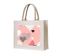 NABEAR Sac fourre-tout en toile avec motif abstrait d'amour - Sac de courses réutilisable respectueux de l'environnement, sac à bandoulière pour femme