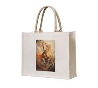 NABEAR Sac fourre-tout en toile avec motif chevaux qui courent dans l'eau - Sac de courses réutilisable respectueux de l'environnement, sac à bandoulière pour femme