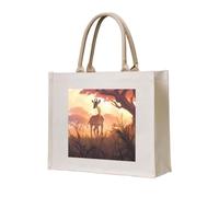 NABEAR Sac fourre-tout en toile de veau de la savane africaine - Sac de courses réutilisable respectueux de l'environnement - Sac à bandoulière pour femme