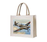 NABEAR Sac fourre-tout en toile motif avions de la guerre mondiale, sac de courses réutilisable respectueux de l'environnement, sac à bandoulière pour femme