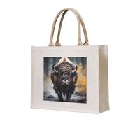 NABEAR Sac fourre-tout en toile motif bison d'Amérique du Nord - Sac de courses réutilisable respectueux de l'environnement, sac à bandoulière pour femme