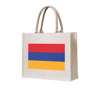 NABEAR Sac fourre-tout en toile motif drapeau de l'Arménie - Respectueux de l'environnement - Réutilisable - Pour femme