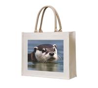 NABEAR Sac fourre-tout en toile motif loutre à griffes - Sac de courses réutilisable respectueux de l'environnement, sac à bandoulière pour femme