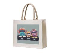 NABEAR Sac fourre-tout en toile motif Monster Trucks - Respectueux de l'environnement - Réutilisable - Sac à bandoulière pour femme