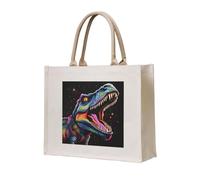 NABEAR Sac fourre-tout en toile motif Tyrannosaure Rex - Respectueux de l'environnement - Réutilisable - Pour femme