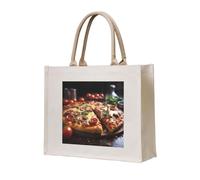 NABEAR Sac fourre-tout en toile pour pizza, saucisses alléchantes - Sac de courses réutilisable respectueux de l'environnement, sac à bandoulière pour femme