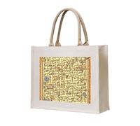 NABEAR Treasure Labyrinthe Sac fourre-tout en toile - Sac de courses réutilisable respectueux de l'environnement, sac à bandoulière pour femme