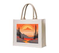 NABEAR Tree Hills And Rivers Sac fourre-tout en toile - Sac de courses réutilisable respectueux de l'environnement, sac à bandoulière pour femme