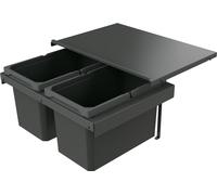 Naber 8013389 Collecteur de déchets Cox Stand-UP® 280 S/600-2, anthracite, 32 (2x16) litres / largeur d'armoire 60 cm