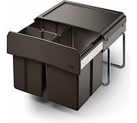 NABER CLAP 3/500-3 Trieur de déchets 30 litres (1x 15 et 2x 7,5) en anthracite à partir d'une largeur d'armoire de 50 cm