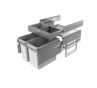 Naber, Cox® Base 1T 500-2 avec Base-Board. Collecteur de déchets, gris clair, hauteur 460 mm - poubelle