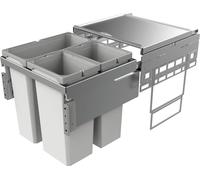 Naber, Cox® Base 2T 500-3. Collecteur de déchets, gris clair, hauteur 460 mm - Poubelles