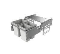 Naber Cox® Base 360 K/600-3, Collecteur de déchets pour tiroirs à casseroles, sans couvercle gris clair, H 360 mm 8012489