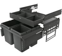 Naber Cox® Base 360 S/600-3 avec Base-Board, collecteur de déchets pour tiroirs à casseroles, sans couvercle anthracite, H 460 mm 8013374