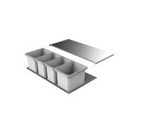 Naber, Cox Box 1T 1000-4 N40. Collecteur de déchets, gris clair - Poubelle