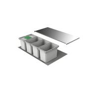 Naber, Cox Box 1T 900-4 N40. Collecteur de déchets, avec couvercle gris clair - Poubelle