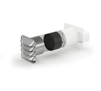 Naber E-Jal Col® Flow 125 Mauerkasten Avec THERMOBOX, Blanc/Acier Inoxydable