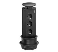 Naber Evoline Bloc multiprise escamotable 3 Prises Noir