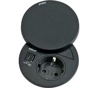 Naber Evoline® Circle80 Hide, éléments de prise intégrés, avec prise Schuko, USB A/C 8031114