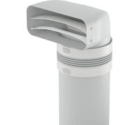 Naber P-UR 150mm Pièce de déviation 90° avec tube rond, L 1000 mm, gris clair 4051013