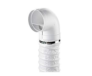 Naber R Lot de urx Flow 125 umlenk 90 ° avec Flex Tuyau, blanc, 500 mm