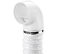 Naber R-URX flux 150 Déflecteur 90° avec Tuyau flexible, blanc, 1000 mm