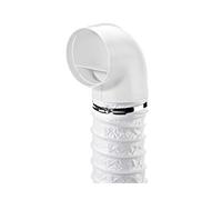 Naber R-URX flux 150 Déflecteur 90° avec Tuyau flexible, blanc, 500 mm