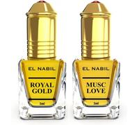 Nabil Lot De Parfums El Nabil Or Royal 5 Ml Et 5 Ml D'huile Parfumée Musc Musc Pour Homme Et Femme