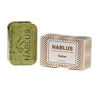 Nablus Soap - Le Savon Nablus À L'Huile D'Olive Sauge, idéal pour les peaux sensibles, ne contient pas d'huile de palme, hypo-allergenique, bio 2 x 100 g