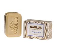 Nablus Soap Savon bio à l'huile d'olive au lait de chèvre - Sans huile de palme - À base d'huile d'olive extra vierge de première pression - Non parfumé et nourrissant, 100g
