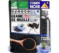 Nabür - 250 gr Graine de Nigelle BIO - Cumin Noir du Fayoûm | Cuisine, Infusion, Pâtisserie | Haba Sawda (500gr Nigelle)