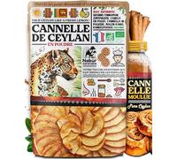 Nabür - 500 gr Poudre de Cannelle de Ceylan 100% BIO, Sri Lanka Cannelle moulue de Ceylan, Délicieuse, Sans additifs ni Conservateurs