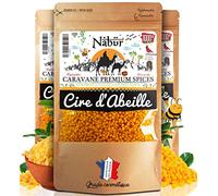 Nabür - Cire d'abeille Pastille Perle 1kg | 100% Pure Cire D’Abeille | Grade Cosmétique | Beewrap, DIY, Bougie, Crayon | Conditionnée en France