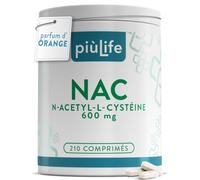 NAC N-Acetyl-Cysteine 600 mg PiùLife, 1 par Jour - 210 Comprimés,