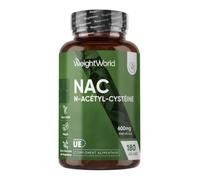 NAC N-Acétyl-Cystéine 600mg -180 Gélules Vegan Pour 6 Mois - Acide Aminé L-cystéine, Gluthation, Source Végétale - N Acétylcystéine Biodisponible, Sans OGM & Gluten - Routine Active & Fabriqué au UK