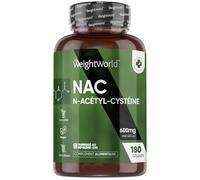NAC N-Acetyl-Cysteine, Acide Aminé L-cystéine, Gluthation, Source Végétale sans Arôme Artificiel - N Acétylcystéine 600mg -180 Gélules Vegan pour 6 Mois, sans OGM & Gluten - Fabriqué au Royaume-Uni