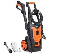NAC Nettoyeur Haute Pression Portable (7,4 kg) 1800W 130 Bars - Mini Laveur Compact 420 l/h Pompe Aluminium - Machine Auto-Stop Tuyau 5m pour Nettoyage Voiture et Jardin New American Concept